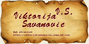 Viktorija Savanović vizit kartica